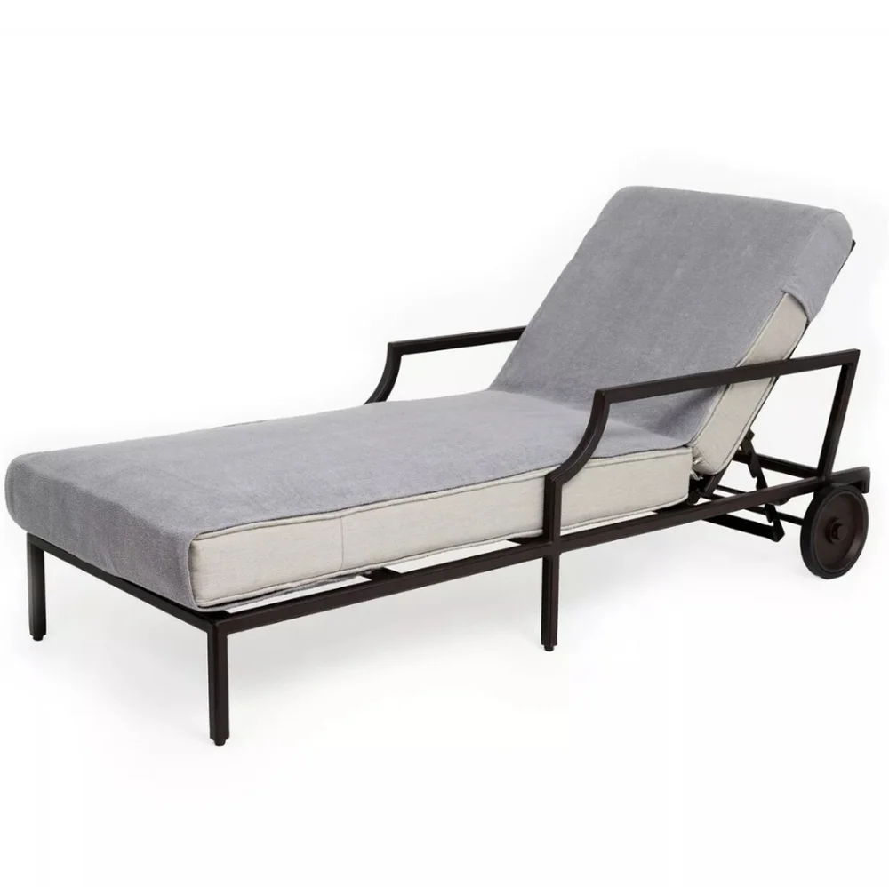 Linum Home Textiles Chaise Lounge Cover Turkish Cotton Gray